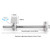 Stainless Steel Handrail Bracket Wall Adjustable,Extended Flat Stair Handrail Bracket,Adjustable Staircase Handrail Bracket,w/Base Flange Cover 2 Pcs