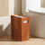 FAAYUCK 3 Gallon Wood Trash Can, Solid Wooden Trash Can with Plastic Liner, Handmade Slim Small Trash Can with Handle Fits Narrow Spaces, Decorative Wastebasket for Bathroom, Bedroom, Office, Kitchen