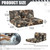 SUITOSELFY Forest Camo RV Seat Covers Dinette Booth Cushions Stretch Camper Cushion Covers 2 Cushion Couch Cover for RV Sofa Breathable Washable RV Bench Seat Covers for Travel Trailer Couch