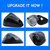 GLOFE 5X Black Smoke Lens Cab Roof Marker Running Lamps w/White LED Lights Compatible with Ford F150 F250 F350 F450 F550 F650 F750 E150 E250 E350 E450 1999-2016 Super Duty Pickup Trucks