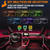 SS VISION Interior Car LED Strip Lights 470 inches Fiber Optic tubing USB Powered RGB 10 in 1 Car Neon with Wireless APP and Remote Control, Ambient Lighting Kits 16 Million Colors,Sync to Music