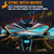 SS VISION Interior Car LED Strip Lights 470 inches Fiber Optic tubing USB Powered RGB 10 in 1 Car Neon with Wireless APP and Remote Control, Ambient Lighting Kits 16 Million Colors,Sync to Music