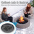 Air Jade 24" Ash Pan for Round Fire Pit Grate, Heavy Duty Metal Ash Catcher Tray, Fits 24-inch Round Firepit Grates, Easy to Clean Wood Burning Ash and Ember Collection