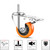 Stem Caster Wheels Heavy Duty Casters PVC M8-1.25x1″ (Stem Diameter 8mm, Stem Length:1″) Casters with Brake Dual Locking for Home, Office, Industry use (2 Inch, with Brake)