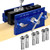 Beaiguna Self Centering Dowel Jig Kit, Drill Guide Jig Block for Straight Holes with 6PCS Drill Bushings, Premium Self Centering Doweling Jig Kit for Woodworking, Adjustable Width Biscuit Joiner Tool