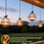 Solar Lanterns Outdoor Waterproof, Hanging Solar Lights with Rustic Iron Sphere Candle Holder, Globe Chandelier with Flickering Solar Tea Lights for Outside Tree Backyard Patio Garden-4Pack