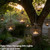 Solar Lanterns Outdoor Waterproof, Hanging Solar Lights with Rustic Iron Sphere Candle Holder, Globe Chandelier with Flickering Solar Tea Lights for Outside Tree Backyard Patio Garden-4Pack