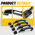 HECASA 4 Mirror Covers+ Door Handles Kit Compatible with 2007-2022 Tundra