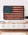 LBCASA American Flag Outdoor TV Cover 60 to 65 Inch Weatherproof, Vintage Red Stripes 600D Oxford TV Covers with Waterproof Zipper, USA Flag Outside Flat TV Screen Protector Size 58"W x 37"H x 4.5"D