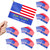 Newwiee 100 Pcs Small American Flags on Stick with Safety Spear Top 4 x 6 Inch 250 Year 1776-2026 Mini Handheld Flags for 250th Anniversary 4th of July Independence Day Patriotic Outside Parade Decor
