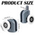 Lounsweer 16 Pcs Curved Shower Door Rollers 25mm, 8 Upper 8 Bottom
