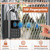 Eseesmart Heavy Duty Fingerprint Padlock with Key, Smart Combination Gate Lock, High Security 8mm Shackle with Double Notch Outdoor Weatherproof for Gate Fence Shed Storage Unit Containers