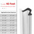 SILIENTWERK 40 Feet Kerf Door Weather Stripping Door Seal, Long Reach V-Shaped Door Seal Strip for Door Frame Door Weatherstripping Insulation Strip Door Soundproofing for Large Gap(White)