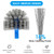 TidyMister Pool Brush with Pole - 20’’ 2-in-1 Detachable Round Brush with Extra Side Brush for Cleaning Hard-to-Reach Corners, 9 FT Aluminum Extended Pool Pole with Hidden Hook Retriever