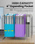 Ansook Plastic Hanging File Folders Letter Size, Expandable 4 Inch File Folders with 1/5-Cut Tabs, Pastel Hanging File Folder Organizer for for Filing Cabinet, Bulky Files & Medical Charts - 6 Pack