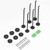 NearMoon Coat Hooks, Wall Mount Hooks for Hanging Hat Hurse Robe, 304 Stainless Steel Heavy Duty Towel Hangers for Bathroom Livingroom Hotel Kitchen Garage, 6 Pack (8 Inch, Matte Black)