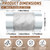 Otoolling 4 Inch Flexible Duct Connector, Round Dryer Vent Connector Galvanized Steel with Waterproof Canvas for Dryers, Range Hoods, HVAC and Other Household Scenarios, Silver, 7.48'' Length
