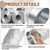 Otoolling 4 Inch Flexible Duct Connector, Round Dryer Vent Connector Galvanized Steel with Waterproof Canvas for Dryers, Range Hoods, HVAC and Other Household Scenarios, Silver, 7.48'' Length
