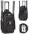 Rolling Baseball Bag with Wheels, Softball Catchers Gear Bag, Black