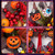 Halloween Wreaths for Front Door 24" Jack O'Lantern Halloween Wreath