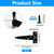 T Strap Hinges Heavy Duty, Shed Door Gate Hinges(Black) (12 Pcs *4 inch)