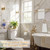 Otoolling 4 Pcs Polished Gold Crystal Bathroom Accessories Set with Adjustable Double Towel Bar & Towel Ring & Toilet Paper Holder & Robe Hook, Wall Mounted Bath Hardware Fixture Set (Style 10)
