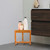 VaeFae Teak Wood Corner Shower Stool for Shaving Foot Rest, Small