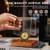 JupDec Coin Display Case, Clear Acrylic Showcase with Wood Base & Alloy Holder for Single Challenge Coin, UV Protection Souvenirs and Collectibles Box, Ideal Gift for Coin Fans, Brown