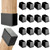 Rectangle Chair Leg Protectors for Hardwood Floors,Black,0.75 x 1.5