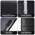 Antner 3 Ring Personal Check Binder for 3-on-a-Page End-Stub Deskbook & Personal 3 Holes or 9 Holes Small Size Checks, PU Leather Check Holder Checkbook Binder Cover with Zipper Pouch, Black