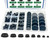 135Pcs Black Silicone Rubber Plugs for Round Holes Grommet Kit, 8 Assorted Sizes (1" 3/4" 5/8" 1/2" 3/8" 5/16" 1/4" 1/5") General Snap Locking Caps for Motorcycle, Furniture, Automotive, Plumbing