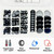 135Pcs Black Silicone Rubber Plugs for Round Holes Grommet Kit, 8 Assorted Sizes (1" 3/4" 5/8" 1/2" 3/8" 5/16" 1/4" 1/5") General Snap Locking Caps for Motorcycle, Furniture, Automotive, Plumbing
