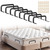 Pafeooui 8 Pack Mattress Retainer Bar – Heavy-Duty Anti-Slip Mattress Gripper for Wooden/Adjustable/RV Beds | Black Iron Stabilizers with 32 Screws (10.2” x 3.1” x 3.5”)