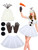 Yearntown 7 Pcs Halloween Snowman Costumes Set for Women Adult