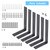 6-Pack Heavy Duty 12-Inch Black Shelf Brackets, L Shelf Bracket 12 Inch for Floating Shelves, 1/5-Inch Thick