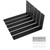6-Pack Heavy Duty 12-Inch Black Shelf Brackets, L Shelf Bracket 12 Inch for Floating Shelves, 1/5-Inch Thick