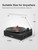 Vinyl Record Player with Built in Stereo Speakers Bluetooth LP Player Turntable Belt Drive 3-Speed (33, 45, 78 RPM) Vintage Turntables for Vinyl Records with RCA Output, Aux in, Auto Stop, Black