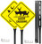 2Pack Deer Crossing Sign with 54-Inch Heavy-Duty Metal Stakes Posts, 12x12 Inch Reflective Aluminum Animal Crossing Warning Signs, Rust-Free Aluminum for Outdoor Use