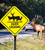 2Pack Deer Crossing Sign with 54-Inch Heavy-Duty Metal Stakes Posts, 12x12 Inch Reflective Aluminum Animal Crossing Warning Signs, Rust-Free Aluminum for Outdoor Use