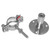 Beduan 1 Inch Stainless Steel Pipe Support Wall Ceiling Mount Pipe Strap Clamp Adjustable Pipe Bracket Holder for PVC Metal Water Pipe Tube Fitting (Range 25-27mm/1-1.06",Height:100mm-200mm)