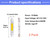 78 mm/3.1 in R7S LED Bulb (2 Pack) 120V 10W White 6000K T3 J Type Halogen Bulb Replacement 100W Halogen Bulb Equivalent Double Ended