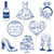 16pcs Something Blue Bridal Shower Centerpiece Sticks Something Blue Before I Do Bridal Shower Decorations for Table Wedding Engagement Party Centerpieces for Bachelorette Party Supplies