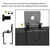 SongYung 8FT Black Box Rail Exterior Barn Door Hardware Kit, Sliding Heavy Duty Barn Door Track, Wall Mount Barn Door Hardware with 5 Track Brackets(Doors NOT Include）