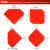 Outus 2 Pieces Caulking Tool Set Silicone Sealant Grout Tool for Kitchen Bathroom Floor Sealant Sealing(Red)