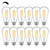 12Packs ST64 Large Vintage LED Edison Bulbs, 60W Equivalent 7W, 800Lumens, Dimmable Antique LED Filament, 2700K Warm White, E26 Medium Base Light Bulbs High Brightness Clear Glass for Bedroom Office