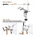 RUIXIN PRO RX-009 Professional Knife Sharpener with 9 Whetstones, 360° Rotation Flip Design Fixed-Angle Aluminum Alloy Kitchen Chef Knife Sharpening Kit Abrasive Holding System Tools