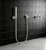Aquaiaw Solid Brass Square Wall Supply Elbow with Flange, One-Piece Design