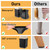 Square Chair Leg Protectors for Hardwood,(1.25 Inch Black).