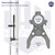 HAPPYGATE Auto Child Safety Pool Gate Latch for Chain Link (1-3/8"x2-3/8")