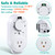 Gulfmew 2 Pack Adjustable Thermostat, Plug in Heating Cooling Outlet, White
